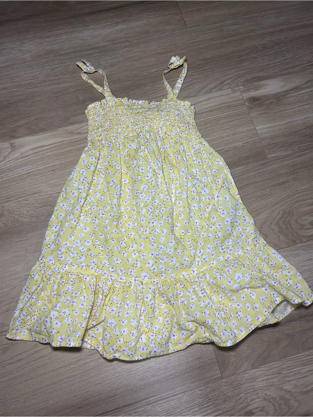 Primark Yellow Floral Sundress with Tie Straps